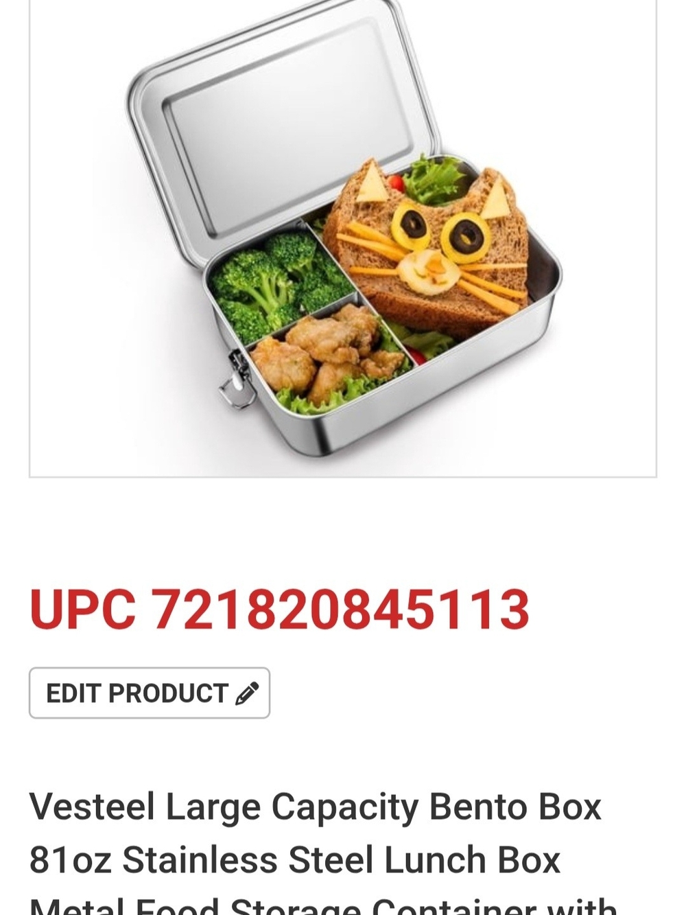 Vesteel Stainless Steel Bento Box